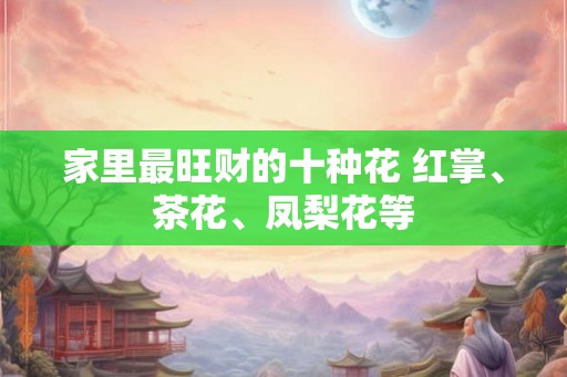 家里最旺财的十种花 红掌、茶花、凤梨花等