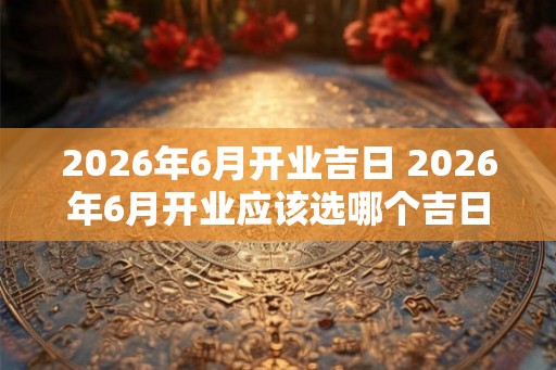 2026年6月开业吉日 2026年6月开业应该选哪个吉日