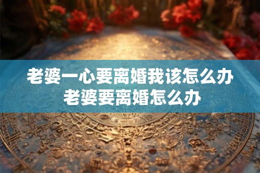 老婆一心要离婚我该怎么办 老婆要离婚怎么办 老婆一心要离婚我该怎么办 老婆要离婚怎么办