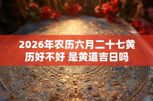 2026年农历六月二十七黄历好不好 是黄道吉日吗