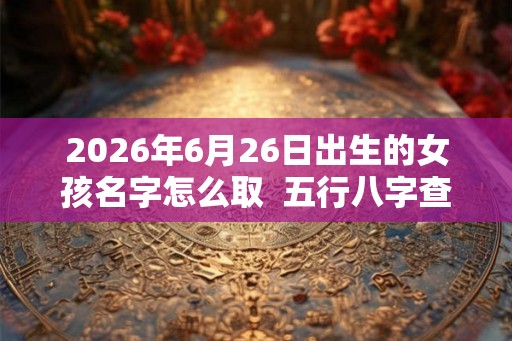 2026年6月26日出生的女孩名字怎么取  五行八字查询