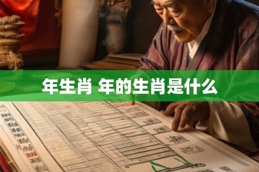 年生肖 年的生肖是什么