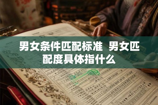 男女条件匹配标准  男女匹配度具体指什么