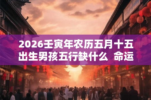 2026壬寅年农历五月十五出生男孩五行缺什么  命运详解
