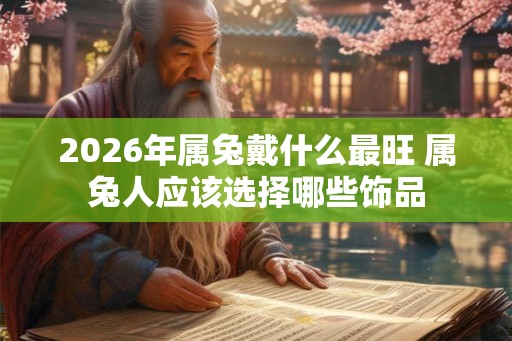 2026年属兔戴什么最旺 属兔人应该选择哪些饰品