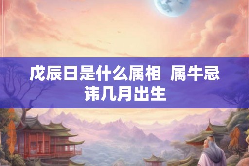 戊辰日是什么属相 属牛忌讳几月出生 戊辰日是什么属相 属牛忌讳几月出生