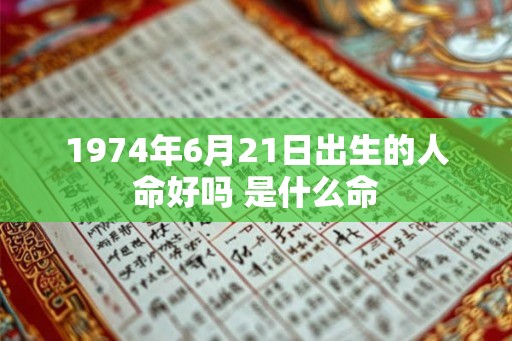 1974年6月21日出生的人命好吗 是什么命