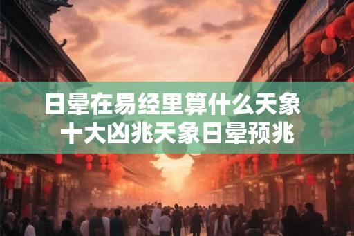 日晕在易经里算什么天象  十大凶兆天象日晕预兆