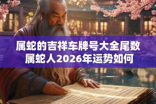 属蛇的吉祥车牌号大全尾数 属蛇人2026年运势如何