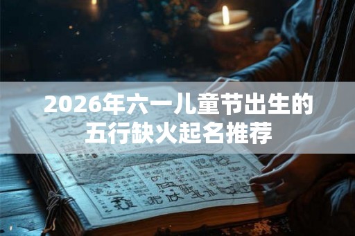 2026年六一儿童节出生的五行缺火起名推荐