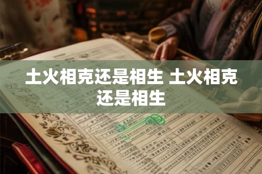 土火相克还是相生 土火相克还是相生