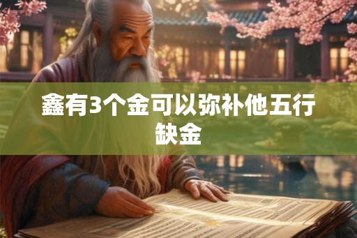 鑫有3个金可以弥补他五行缺金