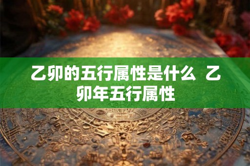 乙卯的五行属性是什么  乙卯年五行属性