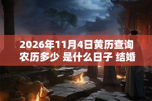 2026年11月4日黄历查询 农历多少 是什么日子 结婚吉时