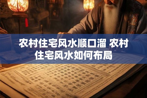 农村住宅风水顺口溜 农村住宅风水如何布局 农村住宅风水顺口溜 农村住宅风水如何布局