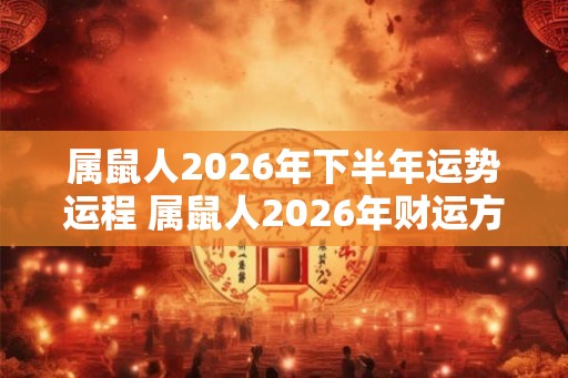 属鼠人2026年下半年运势运程 属鼠人2026年财运方位