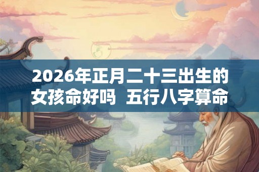 2026年正月二十三出生的女孩命好吗  五行八字算命