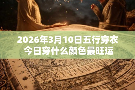 2026年3月10日五行穿衣 今日穿什么颜色最旺运