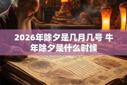 2026年除夕是几月几号 牛年除夕是什么时候