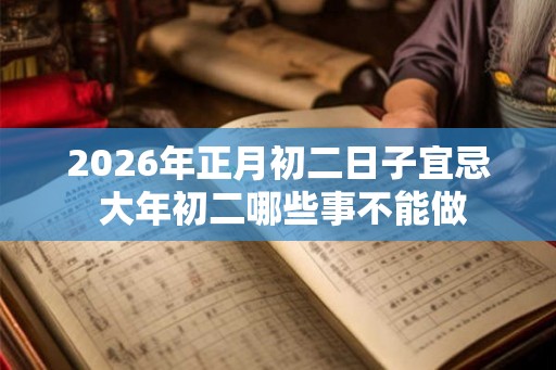 2026年正月初二日子宜忌 大年初二哪些事不能做