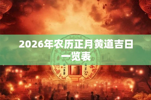 2026年农历正月黄道吉日一览表 2026年农历正月黄道吉日一览表