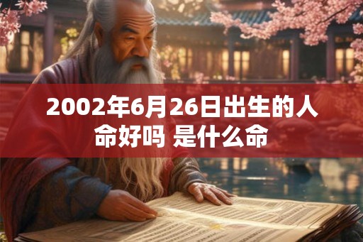 2002年6月26日出生的人命好吗 是什么命