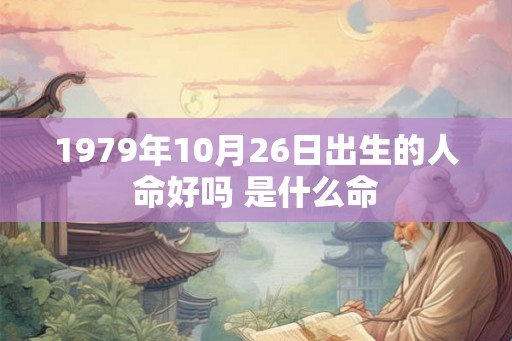 1979年10月26日出生的人命好吗 是什么命 1979年10月26日出生的人命好吗 是什么命