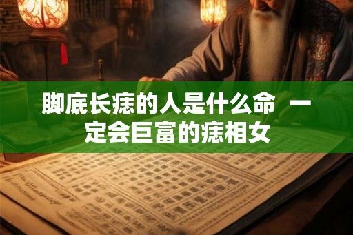 脚底长痣的人是什么命  一定会巨富的痣相女