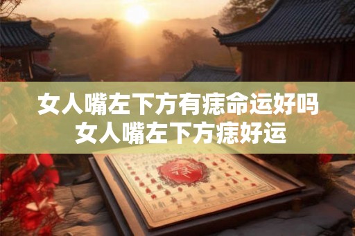 女人嘴左下方有痣命运好吗 女人嘴左下方痣好运