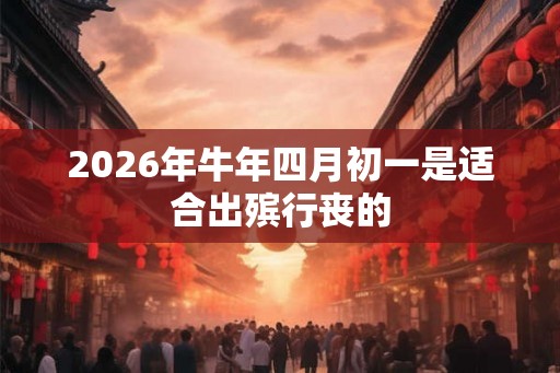 2026年牛年四月初一是适合出殡行丧的