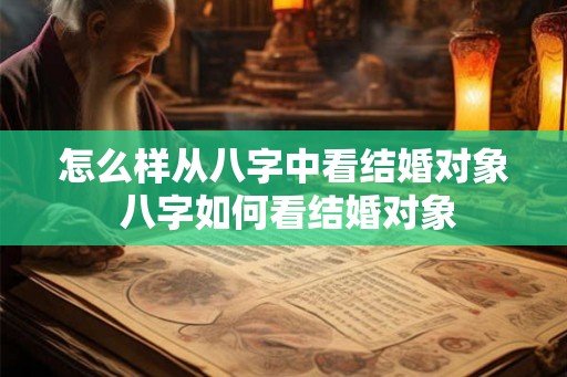 怎么样从八字中看结婚对象 八字如何看结婚对象