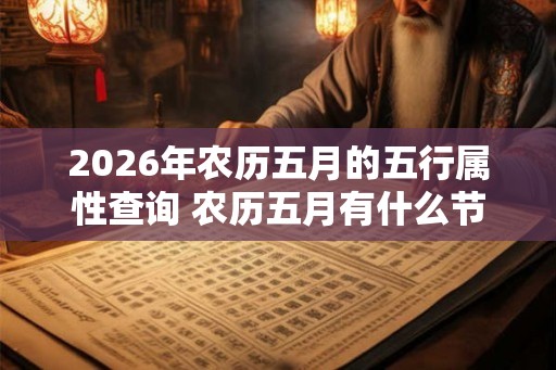 2026年农历五月的五行属性查询 农历五月有什么节日