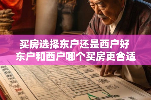 买房选择东户还是西户好 东户和西户哪个买房更合适 买房选择东户还是西户好 东户和西户哪个买房更合适