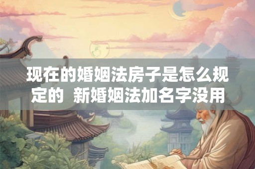 现在的婚姻法房子是怎么规定的 新婚姻法加名字没用了 现在的婚姻法房子是怎么规定的 新婚姻法加名字没用了