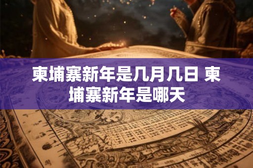 柬埔寨新年是几月几日 柬埔寨新年是哪天