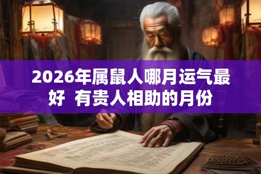2026年属鼠人哪月运气最好 有贵人相助的月份 2026年属鼠人哪月运气最好 有贵人相助的月份