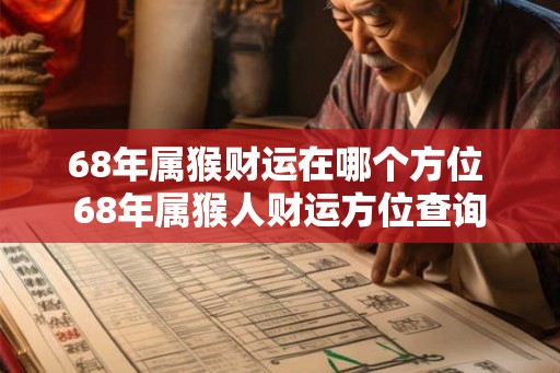 68年属猴财运在哪个方位 68年属猴人财运方位查询