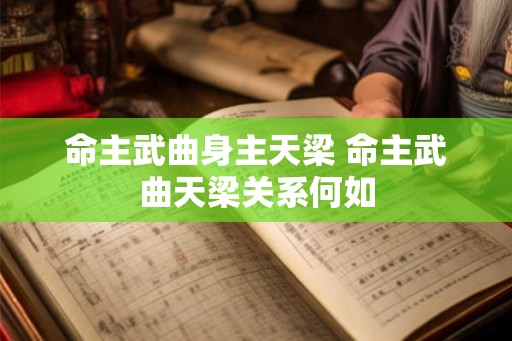 命主武曲身主天梁 命主武曲天梁关系何如
