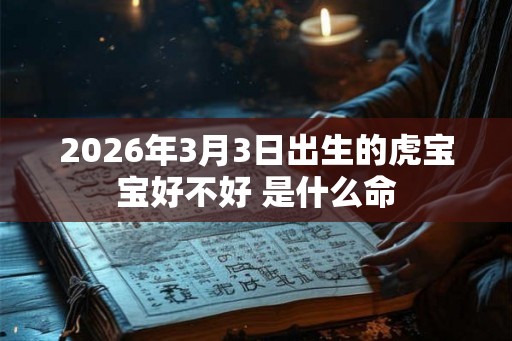 2026年3月3日出生的虎宝宝好不好 是什么命
