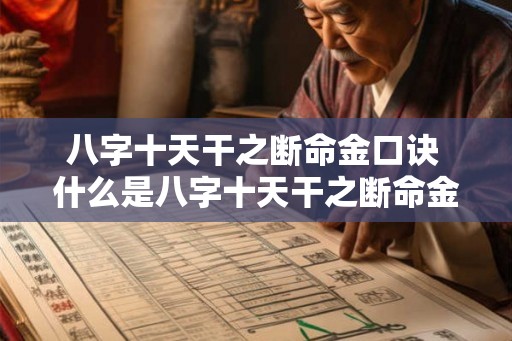 八字十天干之断命金口诀 什么是八字十天干之断命金口诀