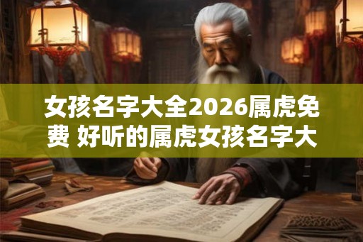 女孩名字大全2026属虎免费 好听的属虎女孩名字大全