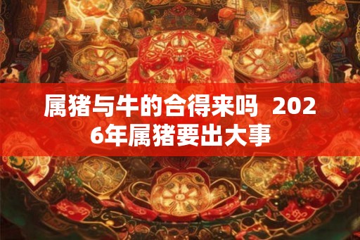 属猪与牛的合得来吗  2026年属猪要出大事