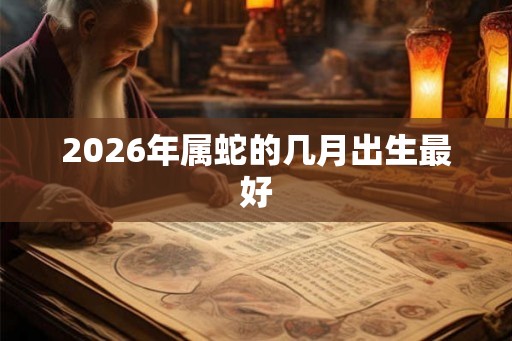 2026年属蛇的几月出生最好