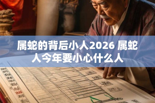 属蛇的背后小人2026 属蛇人今年要小心什么人