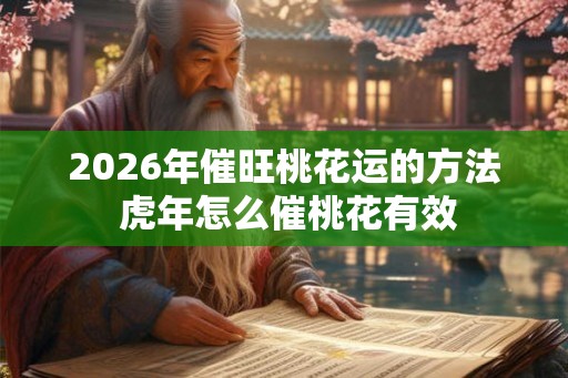 2026年催旺桃花运的方法 虎年怎么催桃花有效 2026年催旺桃花运的方法 虎年怎么催桃花有效