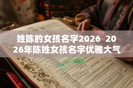 姓陈的女孩名字2026  2026年陈姓女孩名字优雅大气