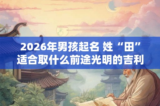 2026年男孩起名 姓“田”适合取什么前途光明的吉利名字