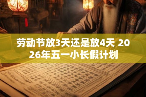 劳动节放3天还是放4天 2026年五一小长假计划