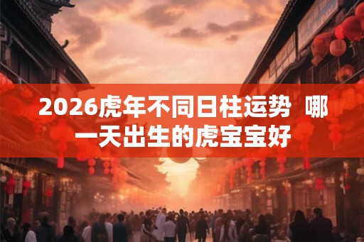2026虎年不同日柱运势  哪一天出生的虎宝宝好
