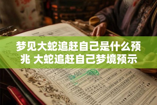 梦见大蛇追赶自己是什么预兆 大蛇追赶自己梦境预示什么 梦见大蛇追赶自己是什么预兆 大蛇追赶自己梦境预示什么
